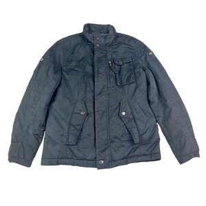Camel Active Mens Full Zip Puffer Jacket Quilted Size Small Charcoal Gray